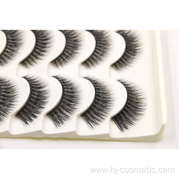 cheap 5 pairs eyelashes natural private label mink eyelashes custom package in good quality